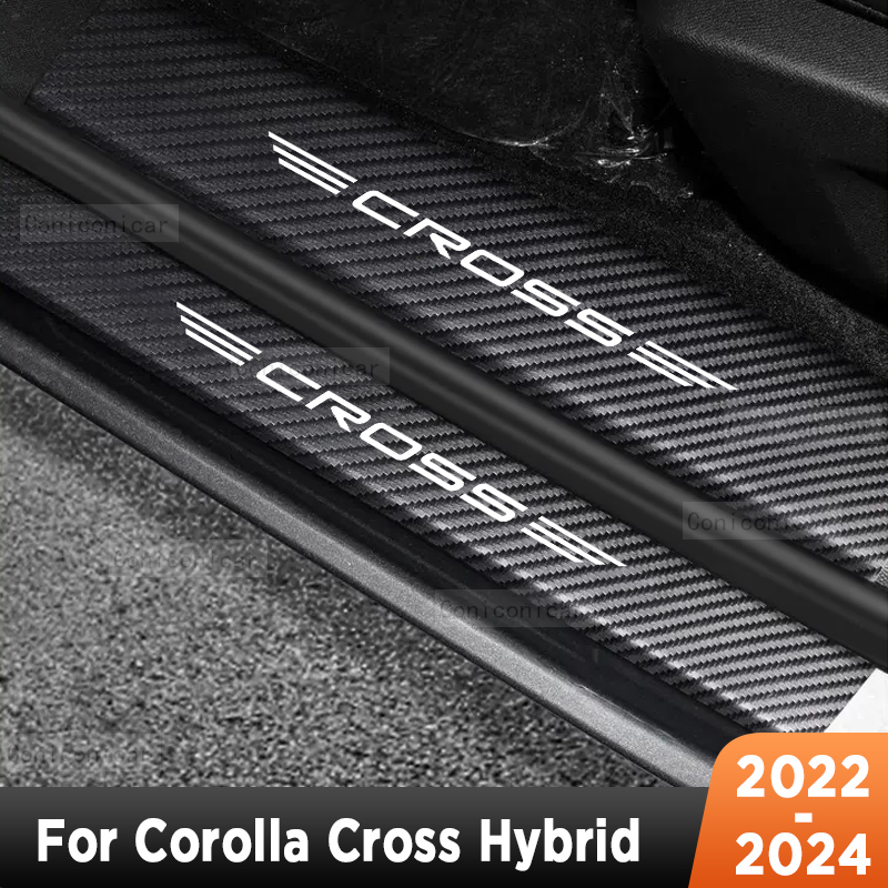 Crepe Pan Carbon - لتويوتا كورولا كروس 2022-2024 عتبات باب